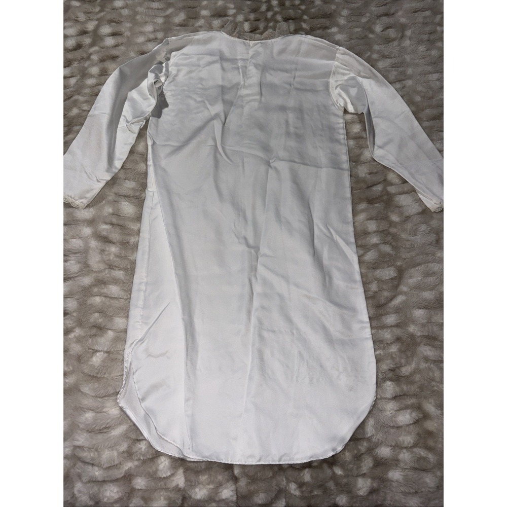 Vintage‎ Jennifer Dale For Kids Nightgown Sleepwear Satin Lace Neck Girls Size 8 - Picture 7 of 7